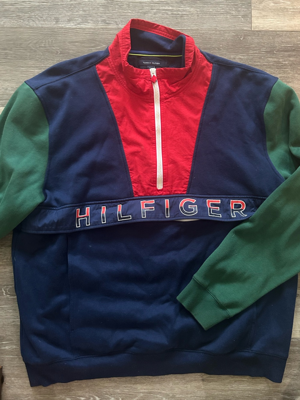 Tommy Hilfiger Colorblock Pullover - Navy, Red, Green